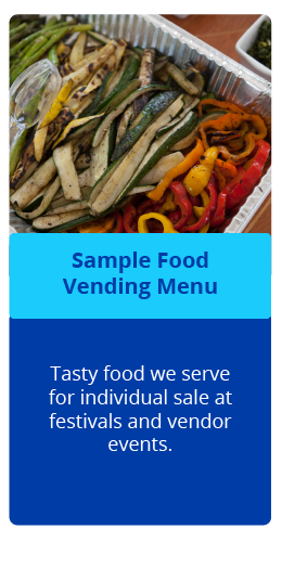 Sample food vending menu